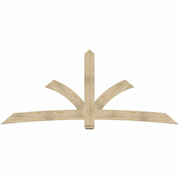 Ekena Millwork Davenport Rough Sawn Timber Gable Bracket, Douglas Fir, 108"W x 45"H x 2"D x 6"F, 10/12 Pitch GBW108X45X0206DAV00RDF - main